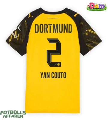 Borussia Dortmund Yan Couto #2 Hemmatröja Kvinnor 2025-26 Kortärmad